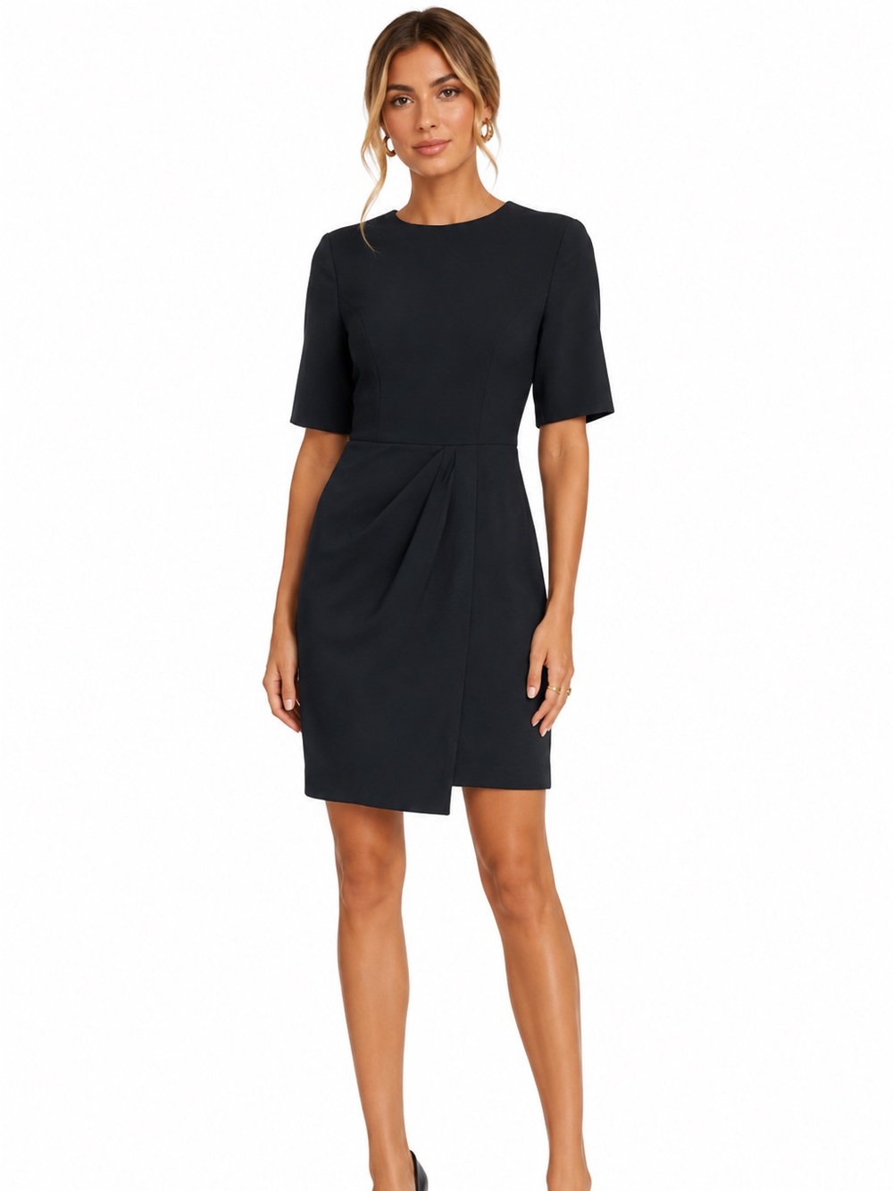 Lulus Made With Love Dress Black Size Small  Asymmetrical Office Minimalist